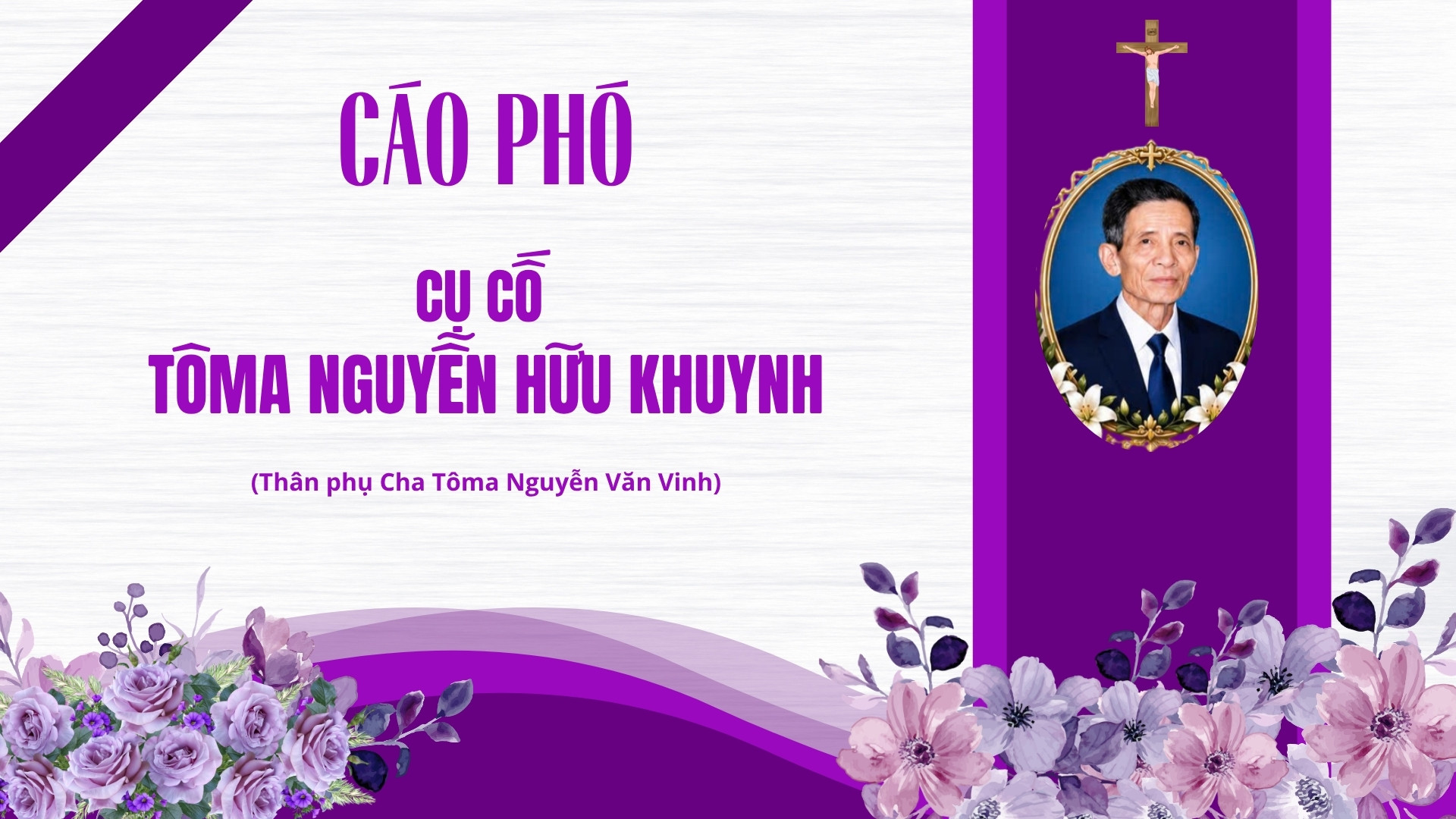 Cáo phó: Cụ Cố Tôma Nguyễn Hữu Khuynh